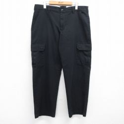 W39★古着 レッドキャップ カーゴ　ワーク パンツ メンズ 黒 ブラック 25jun18 中古 ボトムス ロング