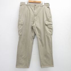 W38★古着 ウールリッチ WOOLRICH カーゴ パンツ メンズ コットン ベージュ カーキ 25jun18 中古 ボトムス ロング