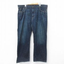 W43★古着 リーバイス Levis 569 ジーンズ メンズ ヒゲ 大きいサイズ コットン 濃紺 ネイビー デニム 25jun19 中古 ボトムス ジーパン Gパン ロング パンツ