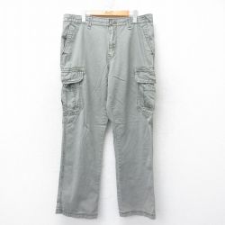 W37★古着 ユニオンベイ カーゴ パンツ メンズ グレー系 25jun19 中古 ボトムス ロング