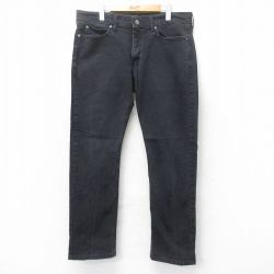【20%OFF】W36★古着 リー Lee ジーンズ メンズ 黒 ブラック デニム 25jun19 中古 ボトムス ジーパン Gパン ロング パンツ