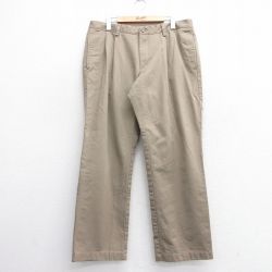 W35★古着 バンヒューセン チノ パンツ チノパン メンズ コットン ベージュ カーキ 25jun20 中古 ボトムス ロング