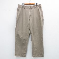 W36★古着 セントジョンズベイ パンツ メンズ コットン ベージュ カーキ 25jun21 中古 ボトムス ロング