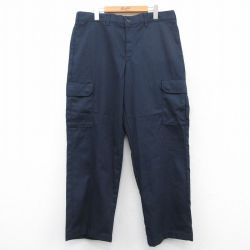 W37★古着 レッドキャップ カーゴ ワーク パンツ メンズ 紺 ネイビー 25jun23 中古 ボトムス ロング