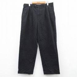 W36★古着 パンツ メンズ 黒 ブラック 25jun23 中古 ボトムス ロング