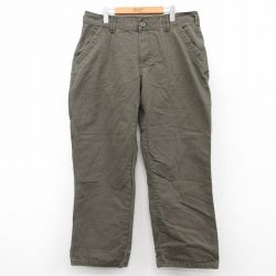 W38★古着 レッドヘッド パンツ メンズ ダック地 コットン 濃緑 グリーン 25jun24 中古 ボトムス ロング