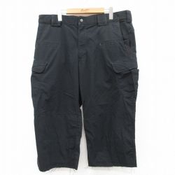 W38★古着 5.11 タクティカル カーゴ パンツ メンズ リップストップ 黒 ブラック 25jun24 中古 ボトムス ロング