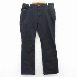 【20%OFF】W38★古着 パンツ メンズ ARIAT ダック地 黒 ブラック 25jun24 中古 ボトムス ロング