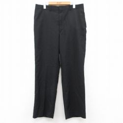 W36★古着 HAGGAR スラックス パンツ メンズ 黒 ブラック 25jun24 中古 ボトムス ロング