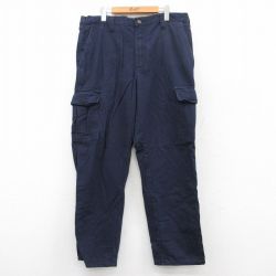 【20%OFF】W36★古着 TYDALE カーゴ パンツ メンズ USA製 紺 ネイビー 25jun24 中古 ボトムス ロング