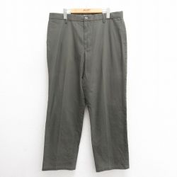 W38★古着 ドッカーズ パンツ メンズ ワンポイントロゴ 緑 グリーン 25jun24 中古 ボトムス ロング