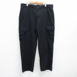 W36★古着 レッドキャップ ワーク カーゴ パンツ メンズ 黒 ブラック 25jun26 中古 ボトムス ロング
