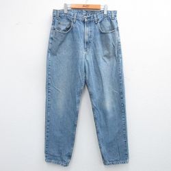 W37★古着 ギャップ GAP ジーンズ メンズ 90年代 90s コットン USA製 紺 ネイビー デニム 25jun26 中古 ボトムス ジーパン Gパン ロング パンツ