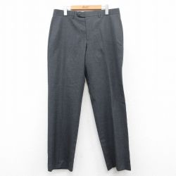 W33★古着 ラルフローレン Ralph Lauren ブランド スラックス パンツ メンズ ウール 濃グレー 25jun28 中古 ボトムス ロング