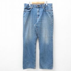 W36★古着 ギャップ GAP ジーンズ メンズ ヒゲ コットン 紺 ネイビー デニム 25jul02 中古 ボトムス ジーパン Gパン ロング パンツ