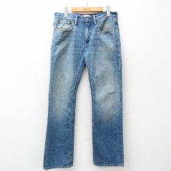 W33★古着 ギャップ GAP ジーンズ メンズ ヒゲ 紺 ネイビー デニム 25jul02 中古 ボトムス ジーパン Gパン ロング パンツ