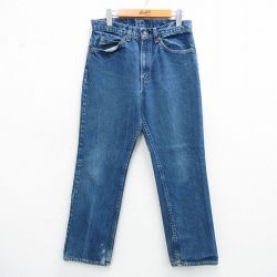 W31★古着 リーバイス Levis 509 ジーンズ メンズ 90年代 90s ヒゲ コットン 紺 ネイビー デニム 【spe】 25jul05 中古 ボトムス ジーパン Gパン ロング パンツ