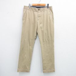 W33★古着 トミーヒルフィガー TOMMY HILFIGER ブランド パンツ メンズ ベージュ カーキ 25jul05 中古 ボトムス ロング