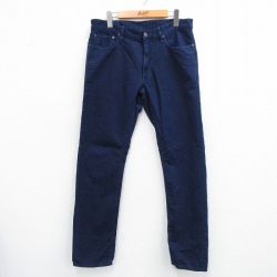W33★古着 ラルフローレン Ralph Lauren ブランド パンツ メンズ 濃紺 ネイビー 25jul05 中古 ボトムス ロング
