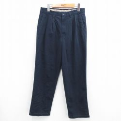 W32★古着 ドッカーズ パンツ メンズ 90年代 90s コットン USA製 紺 ネイビー 25jul04 中古 ボトムス ロング
