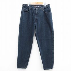 W36★古着 ルート66 ジーンズ メンズ 00年代 00s テーパード コットン 黒 ブラック デニム 25jul04 中古 ボトムス ジーパン Gパン ロング パンツ