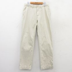 W30★古着 ラルフローレン Ralph Lauren ブランド パンツ メンズ コットン 薄ベージュ カーキ 25jul07 中古 ボトムス ロング
