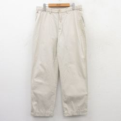 W34★古着 ラルフローレン Ralph Lauren ブランド パンツ メンズ 90年代 90s PROSPECT コットン 薄ベージュ カーキ 25jul07 中古 ボトムス ロング