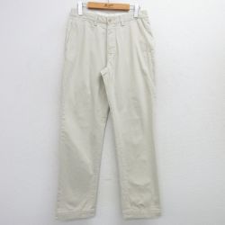 【50%OFF】W30★古着 ラルフローレン Ralph Lauren ブランド パンツ メンズ コットン 薄ベージュ カーキ 25jul07 中古 ボトムス ロング