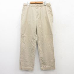 W34★古着 ラルフローレン Ralph Lauren ブランド パンツ メンズ 90年代 90s コットン ベージュ カーキ 25jul08 中古 ボトムス ロング