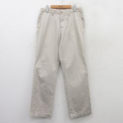 W33★古着 ラルフローレン Ralph Lauren ブランド パンツ メンズ コットン ベージュ カーキ 25jul09 中古 ボトムス ロング