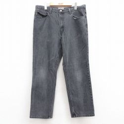 W37★古着 エルエルビーン LLBEAN ジーンズ メンズ 00年代 00s コットン 黒 ブラック デニム 【spe】 25jul10 中古 ボトムス ジーパン Gパン ロング パンツ