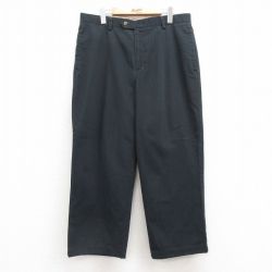 W36★古着 ドッカーズ パンツ メンズ コットン 黒 ブラック 25jul10 中古 ボトムス ロング