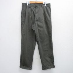 【20%OFF】W35★古着 ドッカーズ パンツ メンズ コットン 濃緑系 グリーン 25jul10 中古 ボトムス ロング