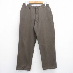 W30★古着 STRUCTURE パンツ メンズ コットン 濃茶 ブラウン 霜降り 25jul10 中古 ボトムス ロング