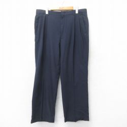 【20%OFF】W36★古着 HAGGAR スラックス パンツ メンズ 紺 ネイビー 25jul10 中古 ボトムス ロング