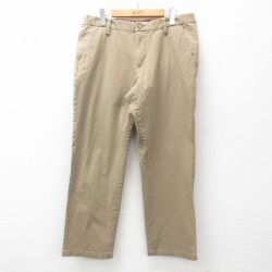 W36★古着 ドッカーズ パンツ メンズ ワンポイントロゴ ベージュ カーキ 25jul10 中古 ボトムス ロング