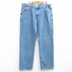 W38★古着 カルバンクライン Calvin Klein ジーンズ メンズ コットン 紺 ネイビー デニム 25jul10 中古 ボトムス ジーパン Gパン ロング パンツ