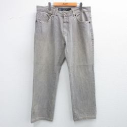 W37★古着 マリテフランソワジルボー ジーンズ メンズ コットン グレー デニム 【spe】 25jul10 中古 ボトムス ジーパン Gパン ロング パンツ