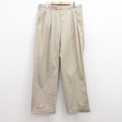 W37★古着 ペリーエリス チノ パンツ チノパン メンズ 00年代 00s ベージュ カーキ 25jul10 中古 ボトムス ロング