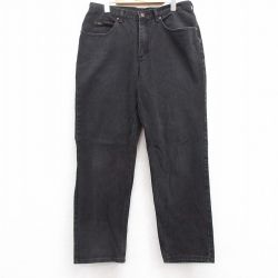 W34★古着 リー Lee ジーンズ メンズ 黒 ブラック デニム 25jul10 中古 ボトムス ジーパン Gパン ロング パンツ