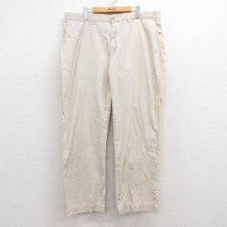 【20%OFF】W40★古着 ラルフローレン Ralph Lauren ブランド パンツ メンズ 90年代 90s ワンポイントロゴ PROSPECT 薄ベージュ カーキ 25jul10 中古 ボトムス ロング