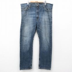 W40★古着 リーバイス Levis ジーンズ メンズ ヒゲ 大きいサイズ 紺 ネイビー デニム 25jul11 中古 ボトムス ジーパン Gパン ロング パンツ