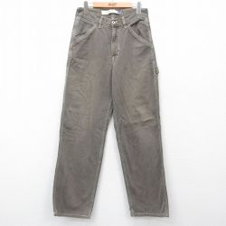 【50%OFF】W30★古着 ギャップ GAP ペインター パンツ メンズ 00年代 00s ダック地 コットン 茶系 ブラウン 25jul11 中古 ボトムス ロング