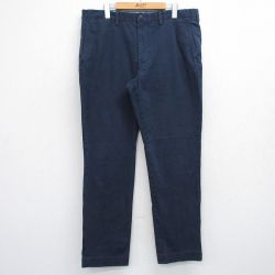 W36★古着 ラルフローレン Ralph Lauren ブランド パンツ メンズ ワンポイントロゴ 紺 ネイビー 25jul11 中古 ボトムス ロング
