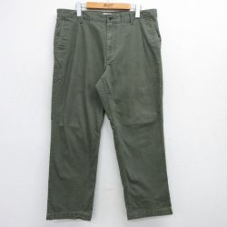 W36★古着 ドッカーズ パンツ メンズ 濃緑 グリーン 25jul11 中古 ボトムス ロング
