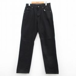 W32★古着 ラングラー Wrangler ジーンズ メンズ コットン 黒 ブラック デニム 25jul15 中古 ボトムス ジーパン Gパン ロング パンツ