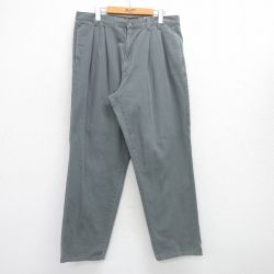 W36★古着 エディーバウアー パンツ メンズ 00年代 00s コットン 薄緑 グリーン 25jul16 中古 ボトムス ロング