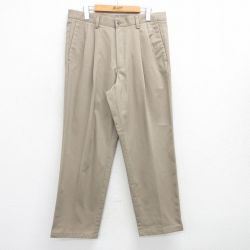 W34★古着 ドッカーズ パンツ メンズ コットン ベージュ カーキ 25jul17 中古 ボトムス ロング