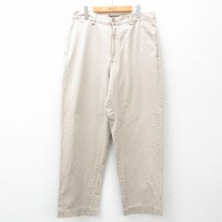 W34★古着 ラルフローレン Ralph Lauren ブランド チノ パンツ チノパン メンズ 90年代 90s コットン ベージュ カーキ 25jul17 中古 ボトムス ロング
