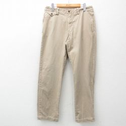 W33★古着 ラルフローレン Ralph Lauren ブランド チノ パンツ チノパン メンズ コットン ベージュ カーキ 25jul17 中古 ボトムス ロング